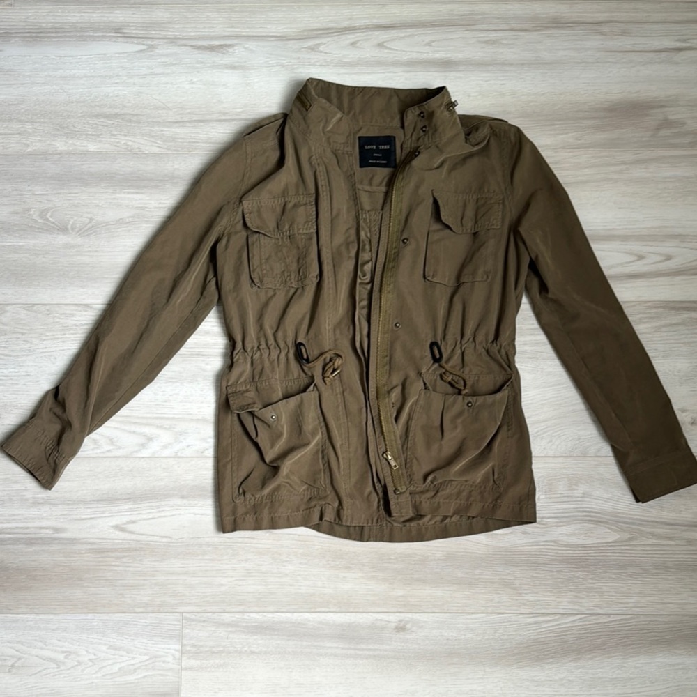 Love Tree Olive Green Utility Jacket